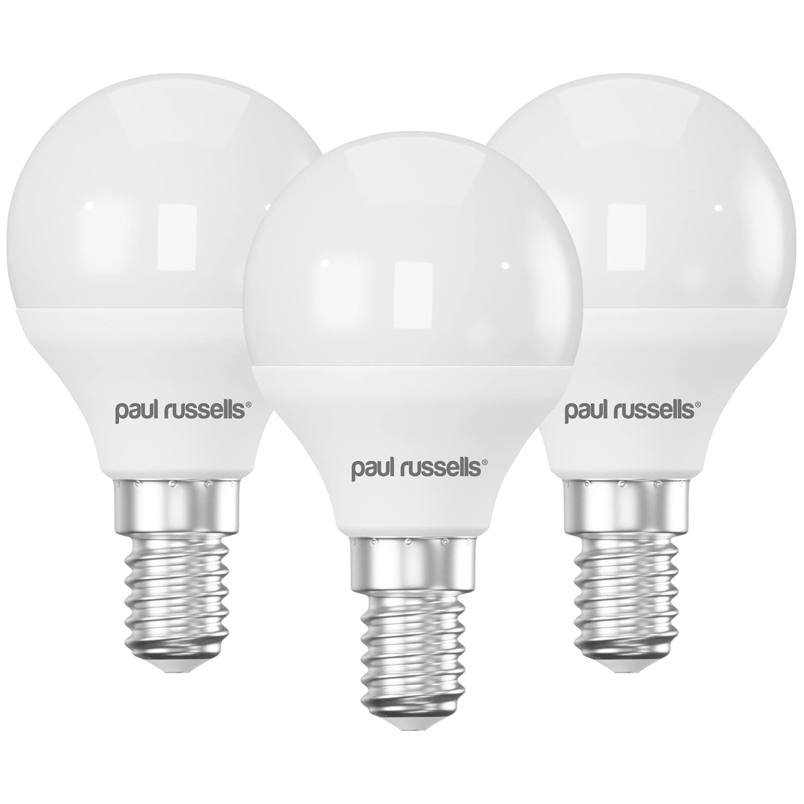 paul russells LED Golf Ball Light, Small Edison Screw SES, 25w Equivalent, 2.5watt 250Lumens LED Bulbs, 2700K Warm White Lamps, Frosted G45 E14 Energy Saving Lightbulbs (Not Dimmable), 3 Pack