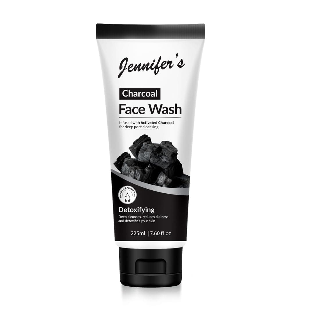 Face Wash Charcoal 225 ML - Deep Cleansing, Detoxifying, Reduces Dullness, Infused with Activated Charcoal, Suitable for All Skin Types