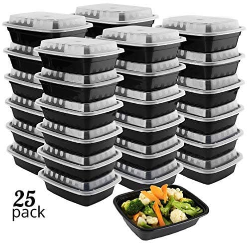 Pro Dispose 12 OZ. Meal Prep Containers, Small Food Storage Bento Boxes, BPA Free Reusable Portion Control Trays, Microwave and Dishwasher Safe.
