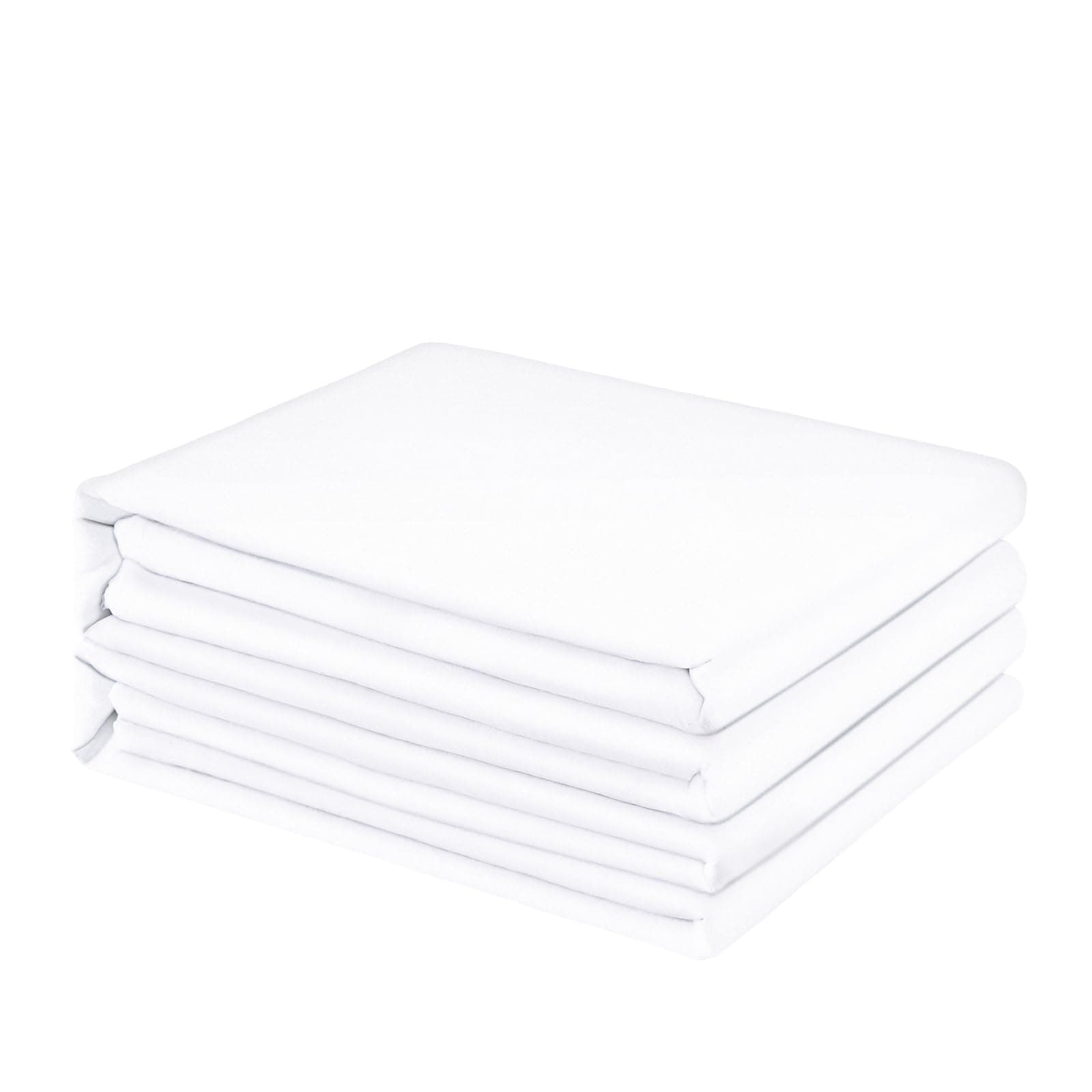 FreshCulture Twin Flat Sheets Only 2 Pack - Hotel Quality Flat Bed Sheets - Brushed Microfiber - Ultra Soft & Breathable - Wrinkle-Free - Easy Care - Flat Sheets Only Twin Size (White)
