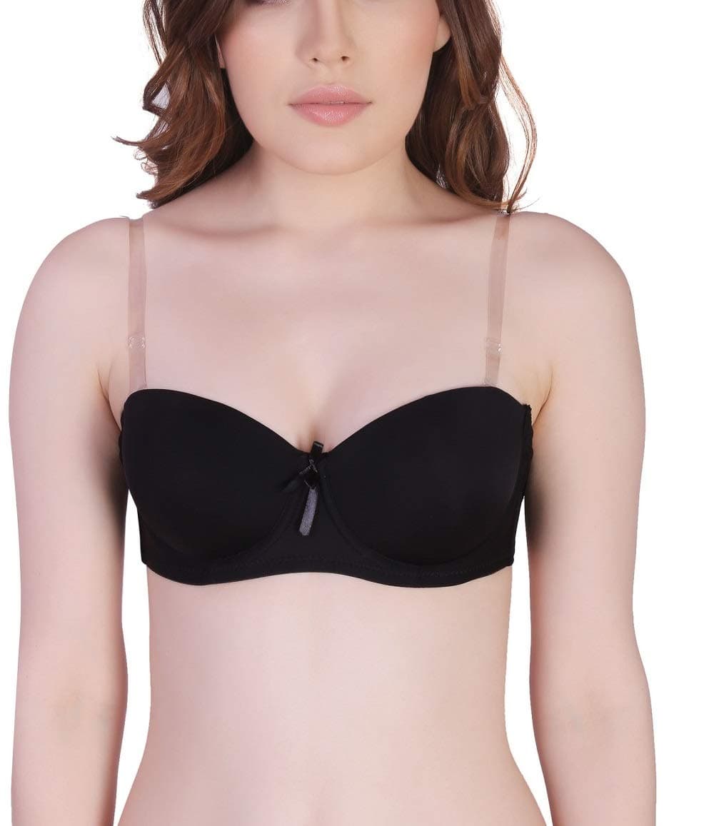 Plumbury Women's Nylon Padded Underwire Strapless Bra