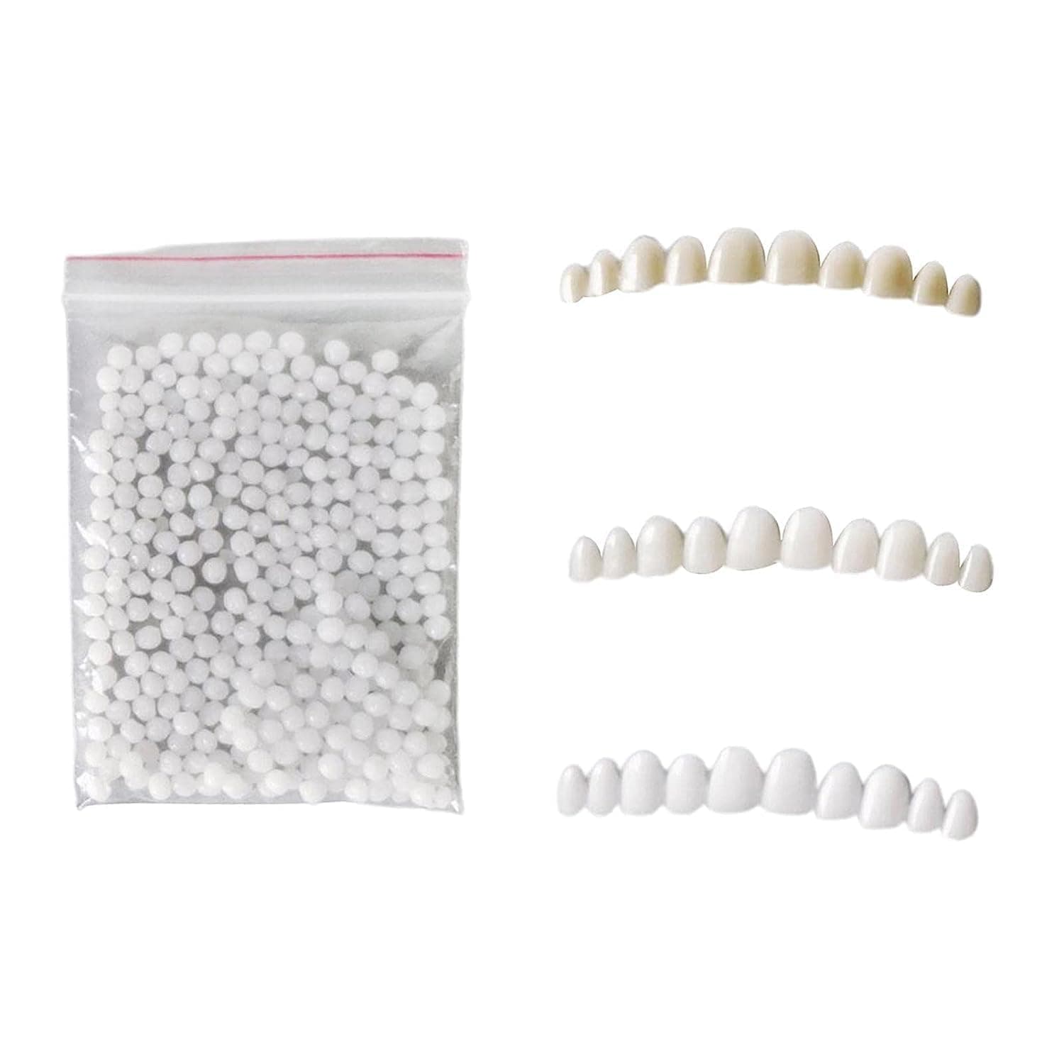 Ananya Lifestyle MOLDABLE TEETH VENEERS WITH ADHESIVE FITTING BEADS TEMPORARY FALSE TEETH