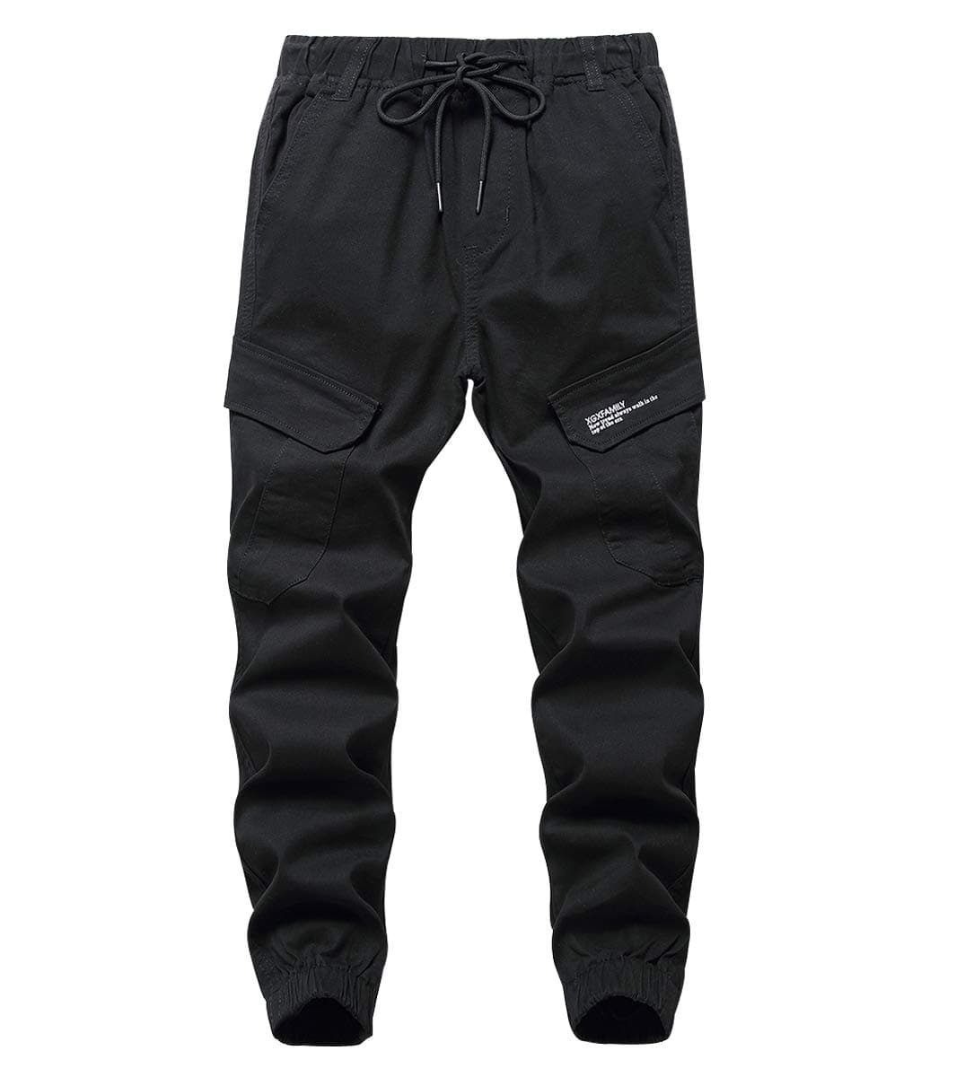 LOKTARC Boys' Cargo Joggers Pants Youth Stretch Elastic Waist Twill Trousers Kids Casual School Uniform Bottoms 6-14 Years