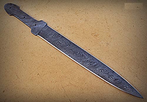 BB-3658 Handmade Damascus Steel Blank Blade Full Tang Dagger Knife