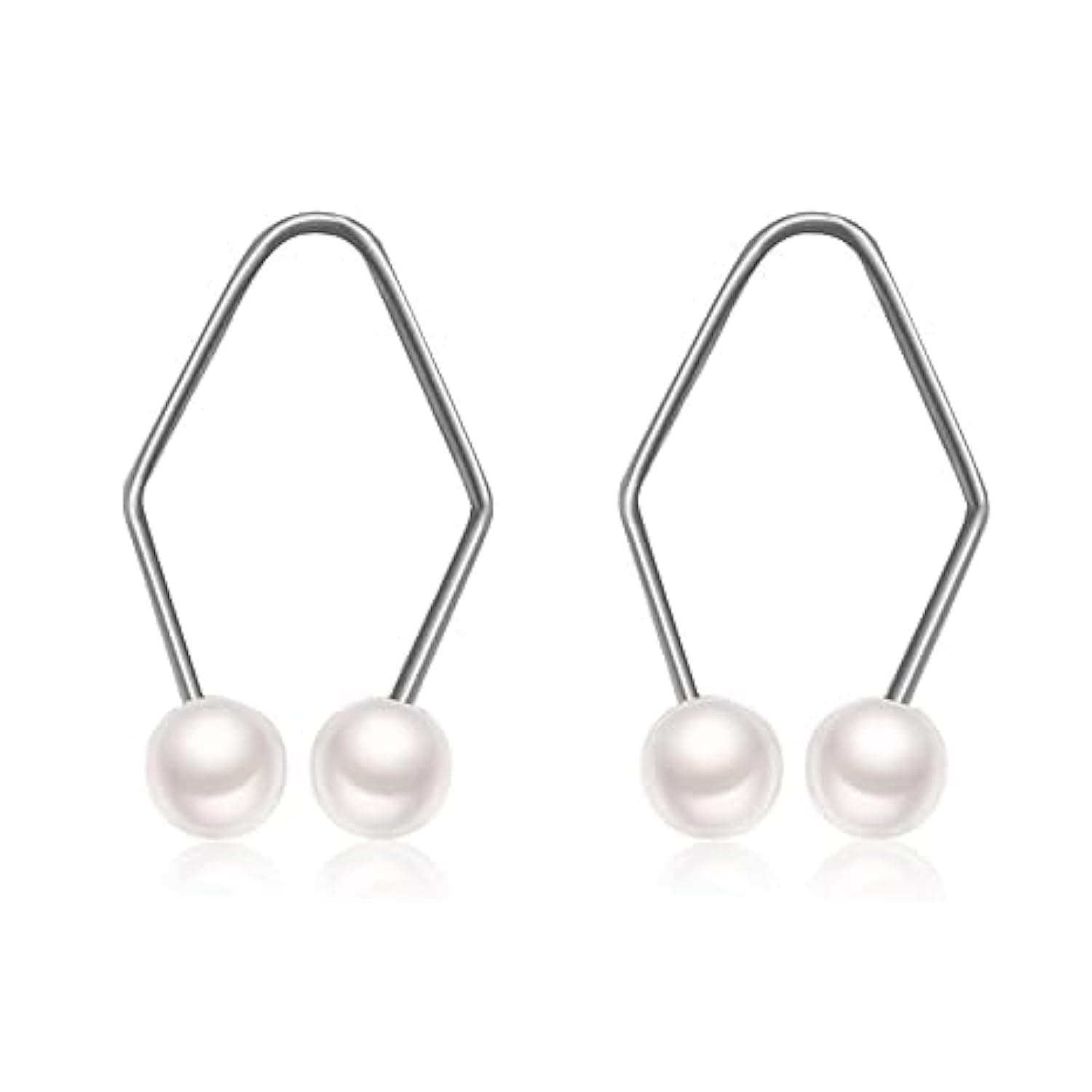 MCHERRY Dimple Makers, Dimple Trainer For The Face, Easy to Wear, and Develop Natural Dimples, 2 Pack (Silver)