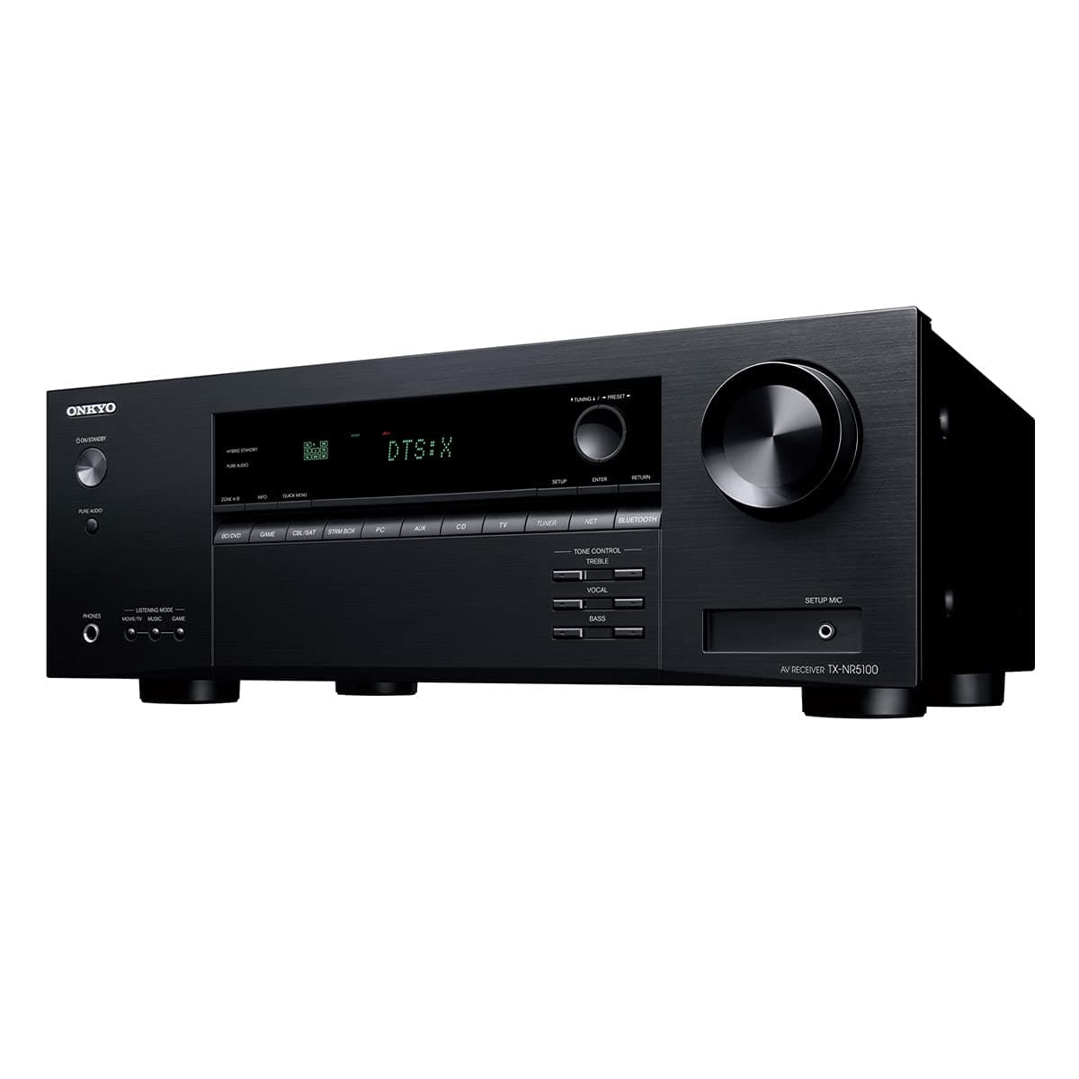 Onkyo TX-NR5100 7.2 Channel 8K Smart AV Receiver Smart Home Ecosystem integrates with Apple Airplay, Alexa, and Google Apps
