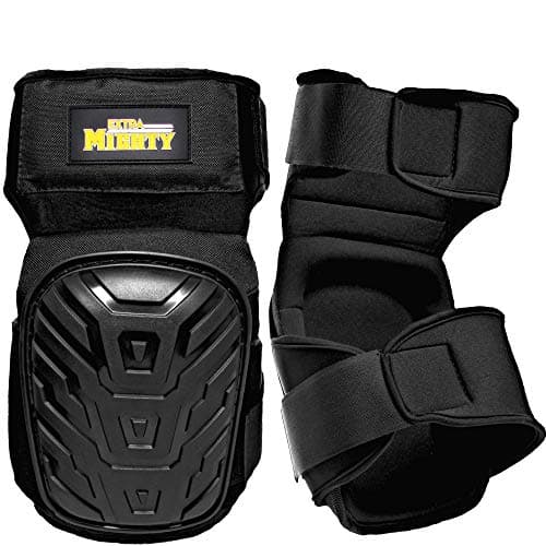 ExtraMighty Professional Knee Pads - Heavy Duty Foam Padding and Comfortable Gel Cushion - Non Slip Adjustable Double Straps Without Clips That Snap Off