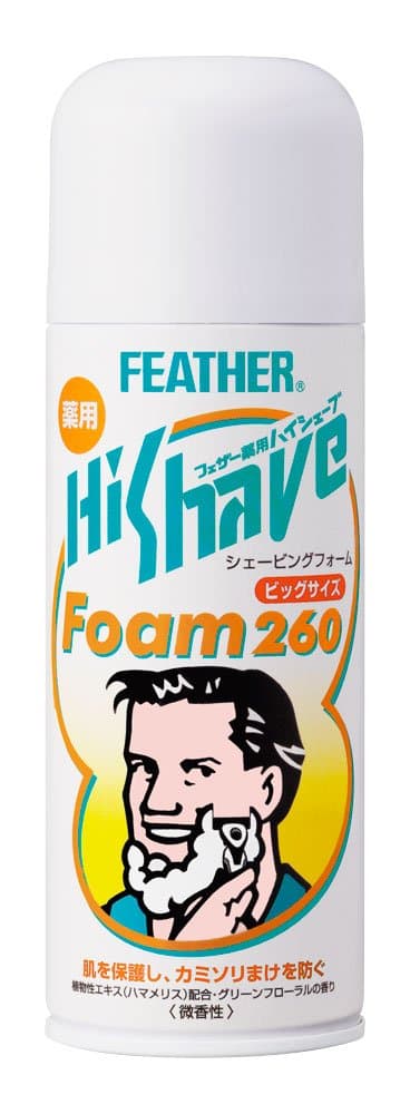 フェザー安全剃刀 Feather Medicated High Shave Foam 260g