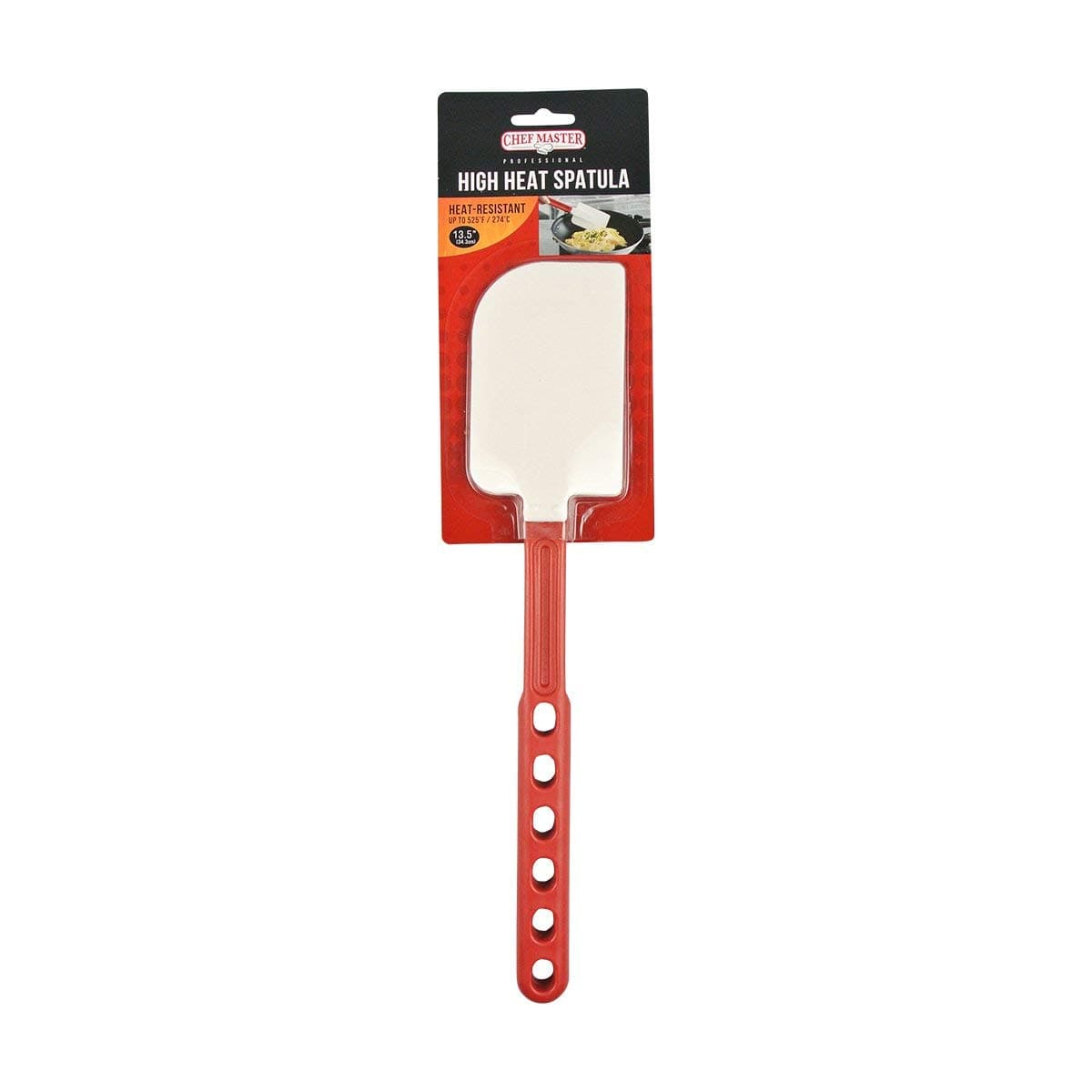 Chef-Master 90213 High Heat Spatula, Nylon, Silicone, White