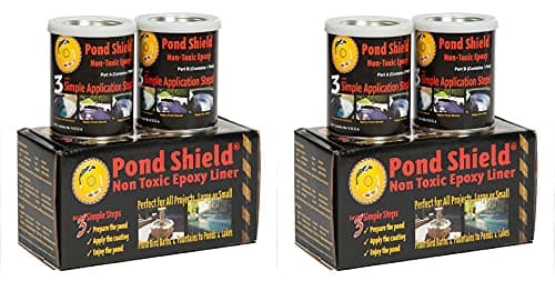 Pond Shield Armor SKU-BLACK-QT2P Black 1.5 Quart kit 2 Pack Non-Toxic epoxy Coating