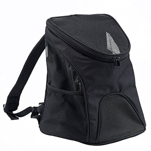 Small Animals Backpack Breathable Mesh Soft-side Puppies Cats Kittens and Rabbits Adjustable Comfortable Chihuahua Yorkies Shih Tzus Carrier for Hiking Outdoor Travel