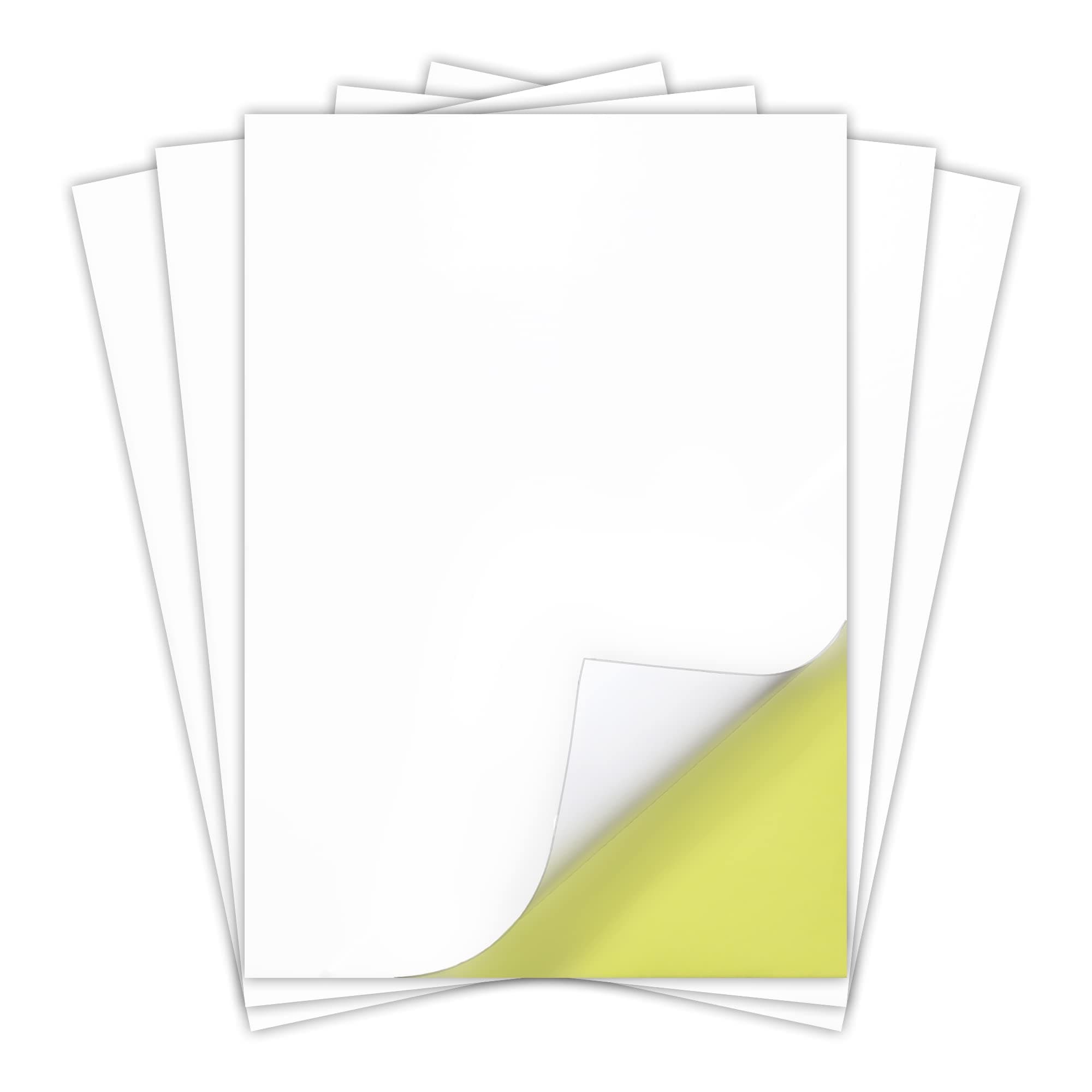 A4 Shipping Printer Labels 100 Sheets, 175GSM Self-Adhesive Glossy Sticker Printer Paper for Inkjet and Laser Printer, Shipping Labels for Mailing Address, DIY Projects & Barcodes