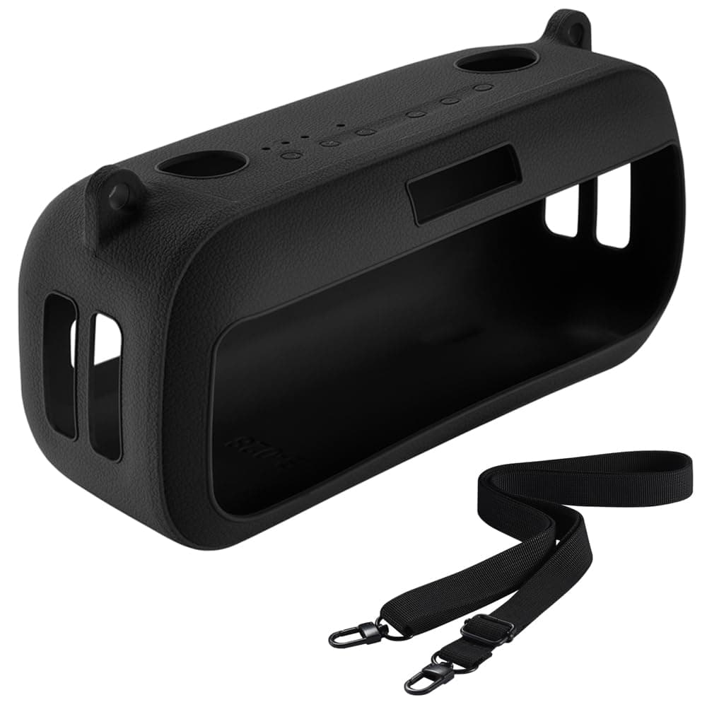 Carrying Silicone Cover Case Compatible with New Bose SoundLink Max Portable Speaker (Black)