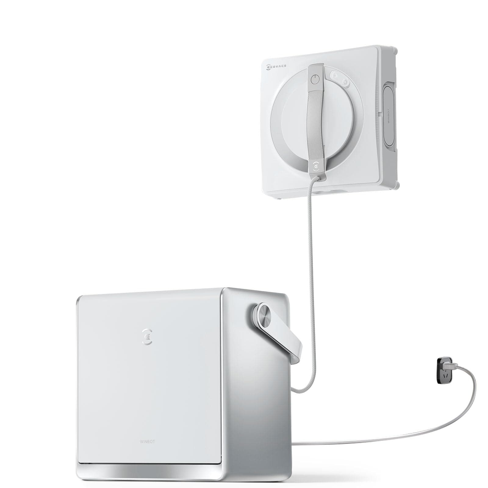 ECOVACS Winbot W2 Pro Omni Portable Window Cleaning Robot with Multifunctional Station, Charging While Work, Intelligent Cleaning with Triple Spray Head, Protection