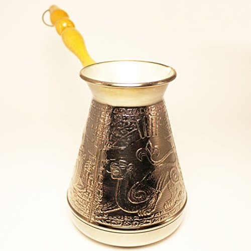 Turkish Greek Coffee Pot"Leopard" Volume 20 Oz - 600 ML (Ibrik, Briki, Cezve, Turka)
