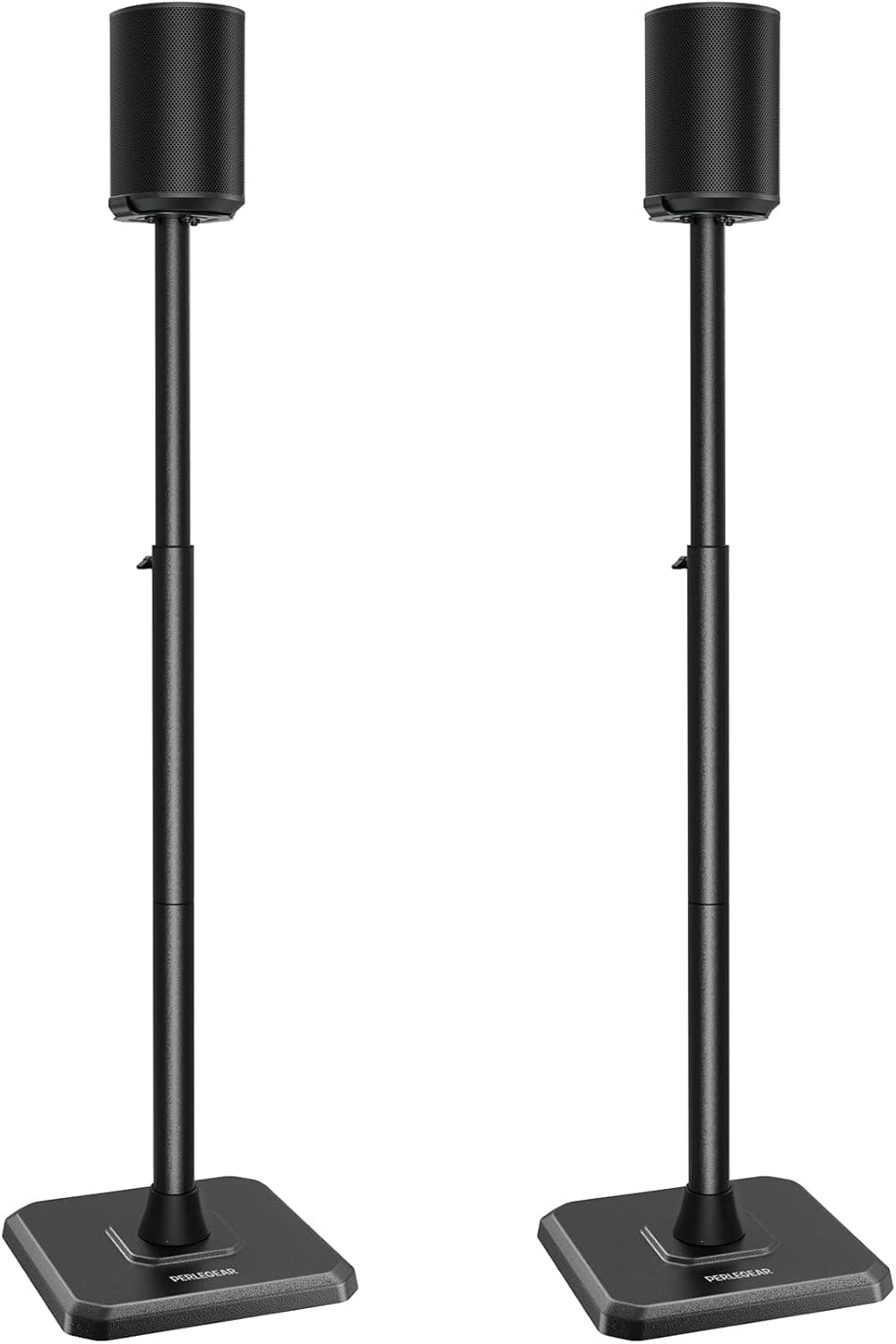 Perlegear Speaker Stands Compatible with Sonos Era 100, One, One SL, Play:1, 32”-43” Height Adjustable Floor Speaker Stand, Surround Sound Speaker Stand with Cable Management up to 13.2 lbs, PGSS13