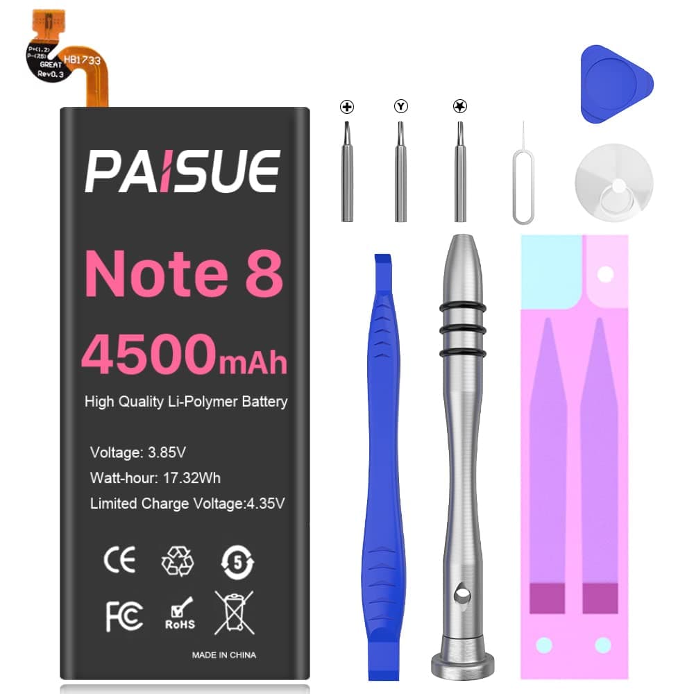 Galaxy Note 8 Battery, 3600mAh High Capacity Replacement Battery for Samsung Galaxy Note 8 SM-N950 N950V N950A N950T N950P N950R4 N950F with Repair Tool Kit