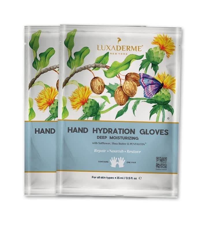 Deep Moisturizing Hand Hydration Gloves with Safflower Oil, Allantoin and Star Anise, 15ml - Pack of 2