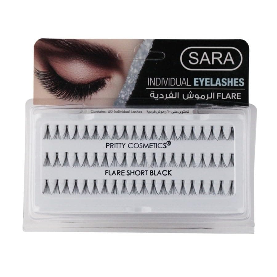 Individual Flare 5-Ply Eyelash, Short, Black