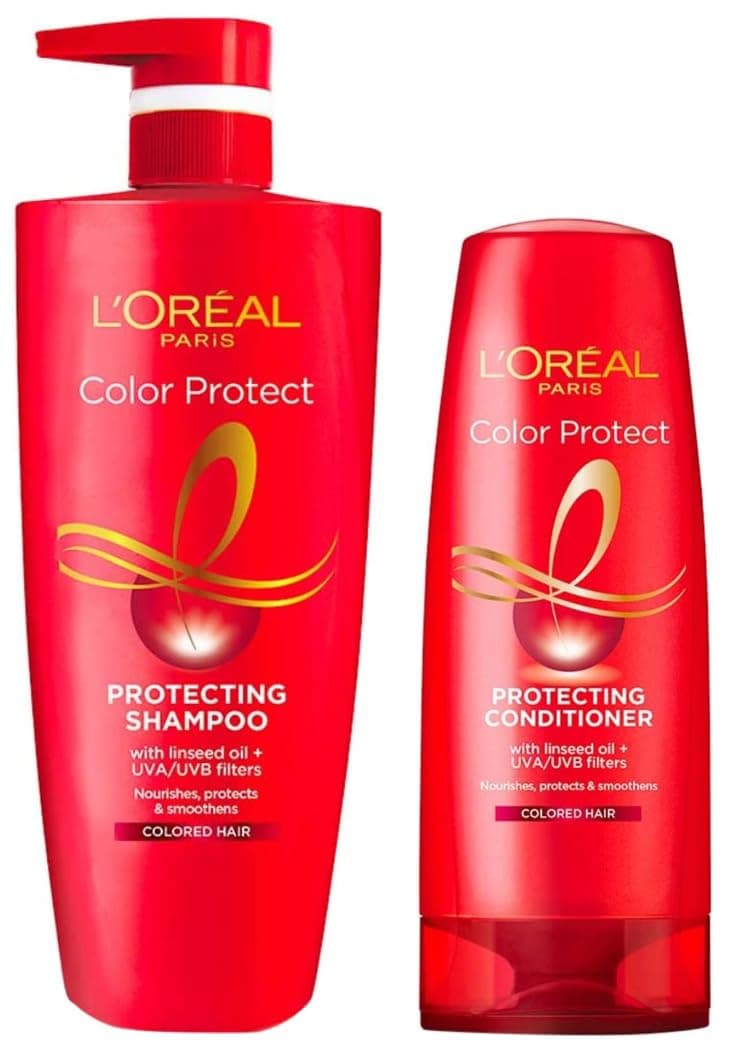 L'Oreal Paris Color Protect Conditioner, 192.5ml (175ml+17.5ml) And L'Oreal Paris Color Protect Shampoo, 640ml
