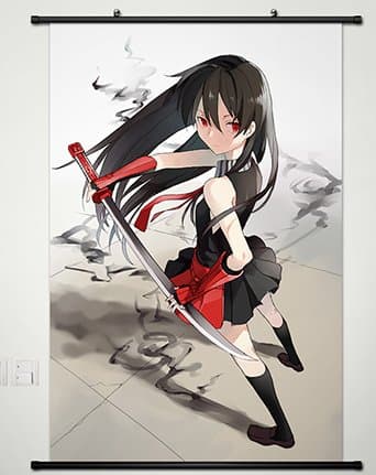 Akame ga Kill Wall Scroll Poster Fabric Painting for Anime Akame 039 S