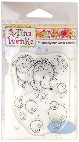 Stampavie Hedgehog Popping Bubbles Stamp, Clear