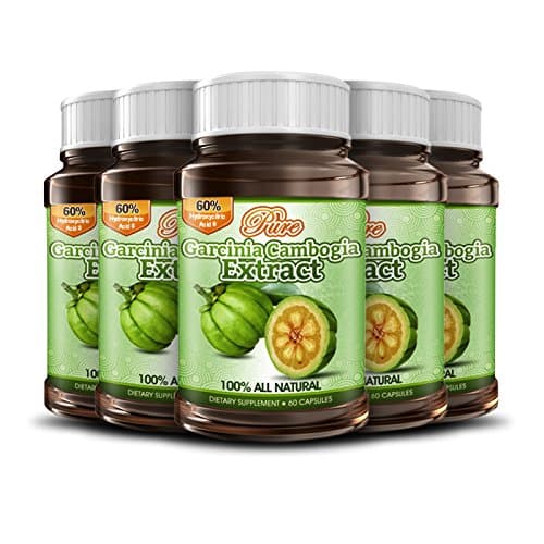 Pure Garcinia Cambogia Extract | 60% HCA - 5 bottles