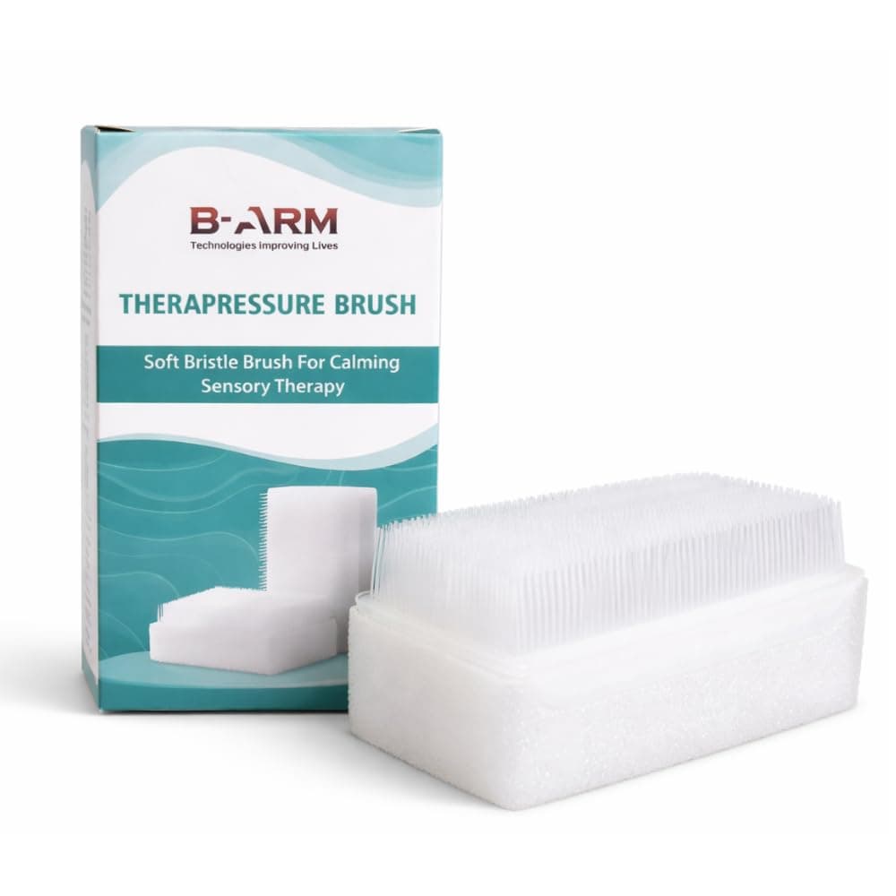 - B-Arm Small Size Therapressure Brush For Wilbarger Protocol Therapy|Sensory Brush For Occupational Therapy And Stimulating Bristle Brush|Soft And Flexible Brush for Kids And Adults(Pack of 1)