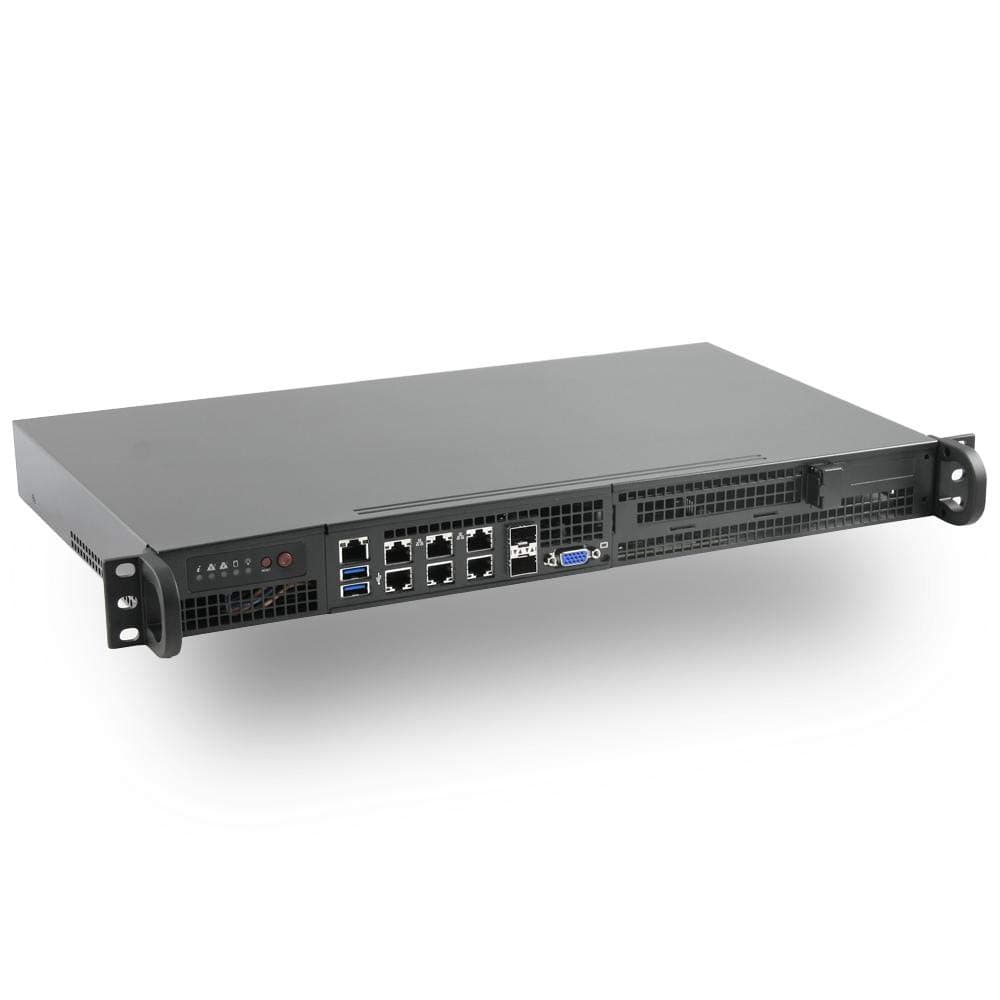 Supermicro SYS-5019D-4C-FN8TP Xeon D-2133IT Quad Core Front I/O Short Depth 1U Server, 2X SFP+, 2X 10GBase-T, 4X GbE LAN