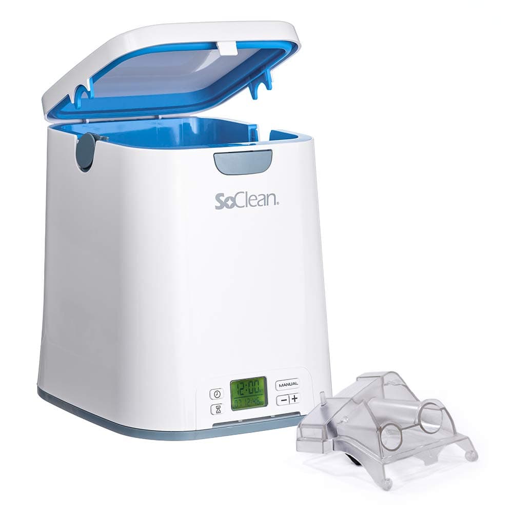 PAP Cleaner & Sanitiser | SoClean 2 Bundle With Resmed Airsense 10 Adapter | Cleans Sleep Apnea Masks, Hoses & Equipment | Chemical And Water-Free Cleaning | Kills 99.9% of Germs & Bacteria