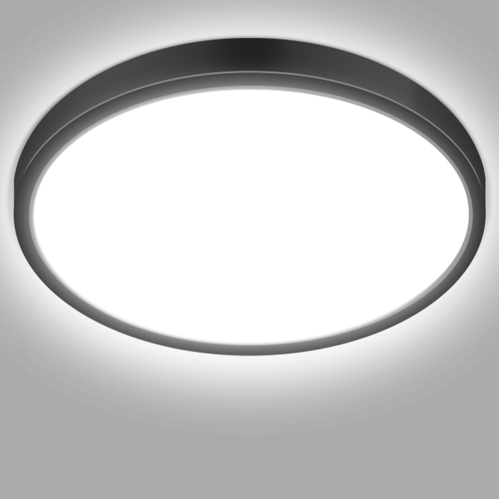 hepside LED Ceiling Light,3000K/4000K/6500K 3 Color Temperature, Waterproof IP54 LED Ceiling Lamp, Modern,Round Flush Ceiling Light for Bathroom, Living Room,Bedroom, Kitchen, Hallway, Office