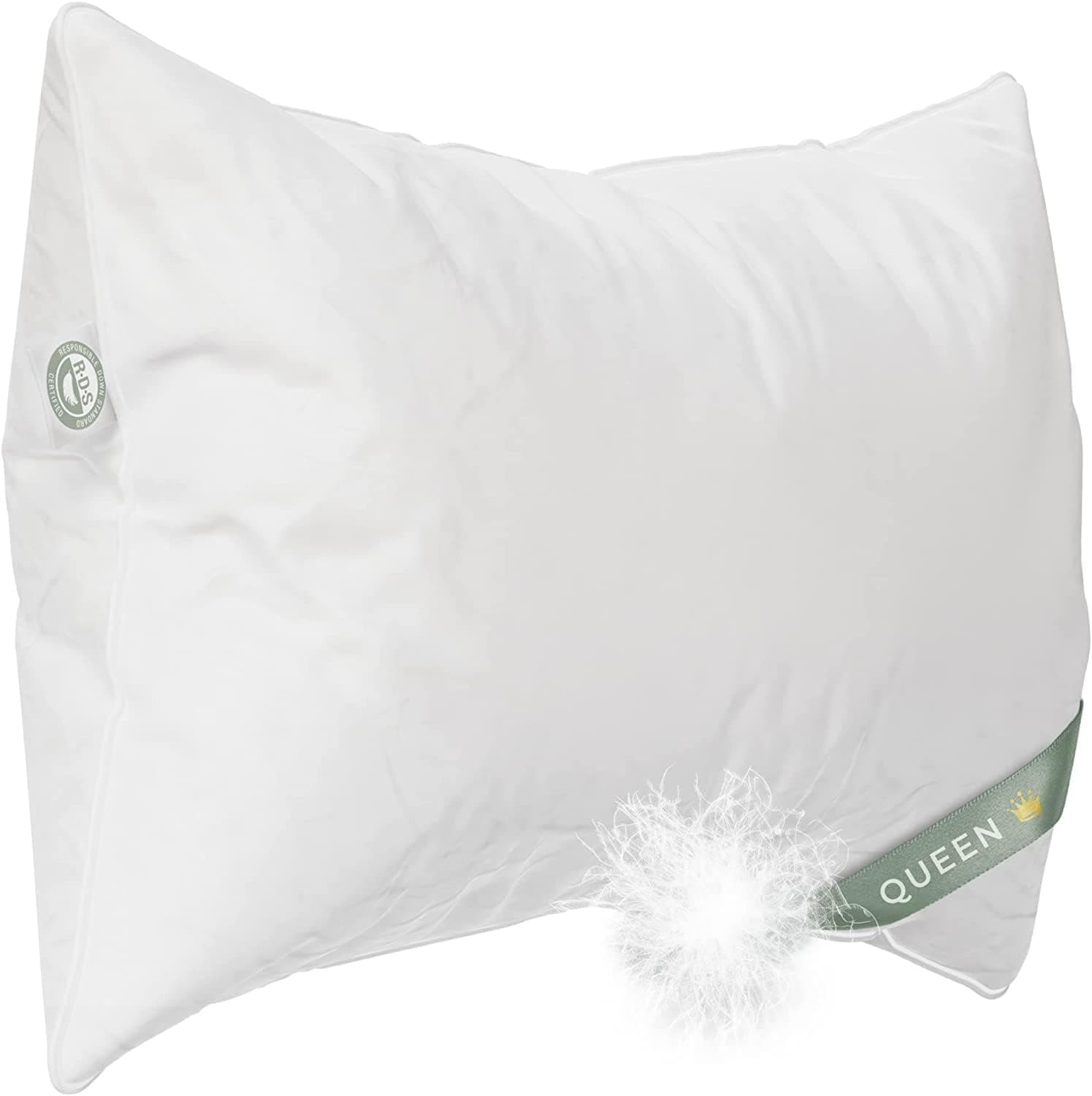 Queen Size Pillow, European Goose Down 800FP - Medium Luxury Hotel Pillow for a Luxury Bed
