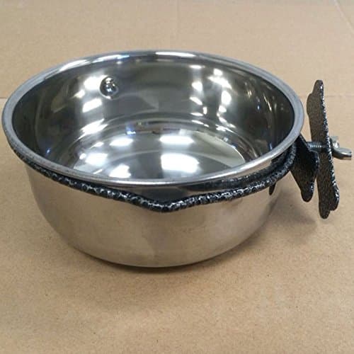 Flyline 18 Oz Stainless Steel Bird Cage Feeder Cup 5" Diameter