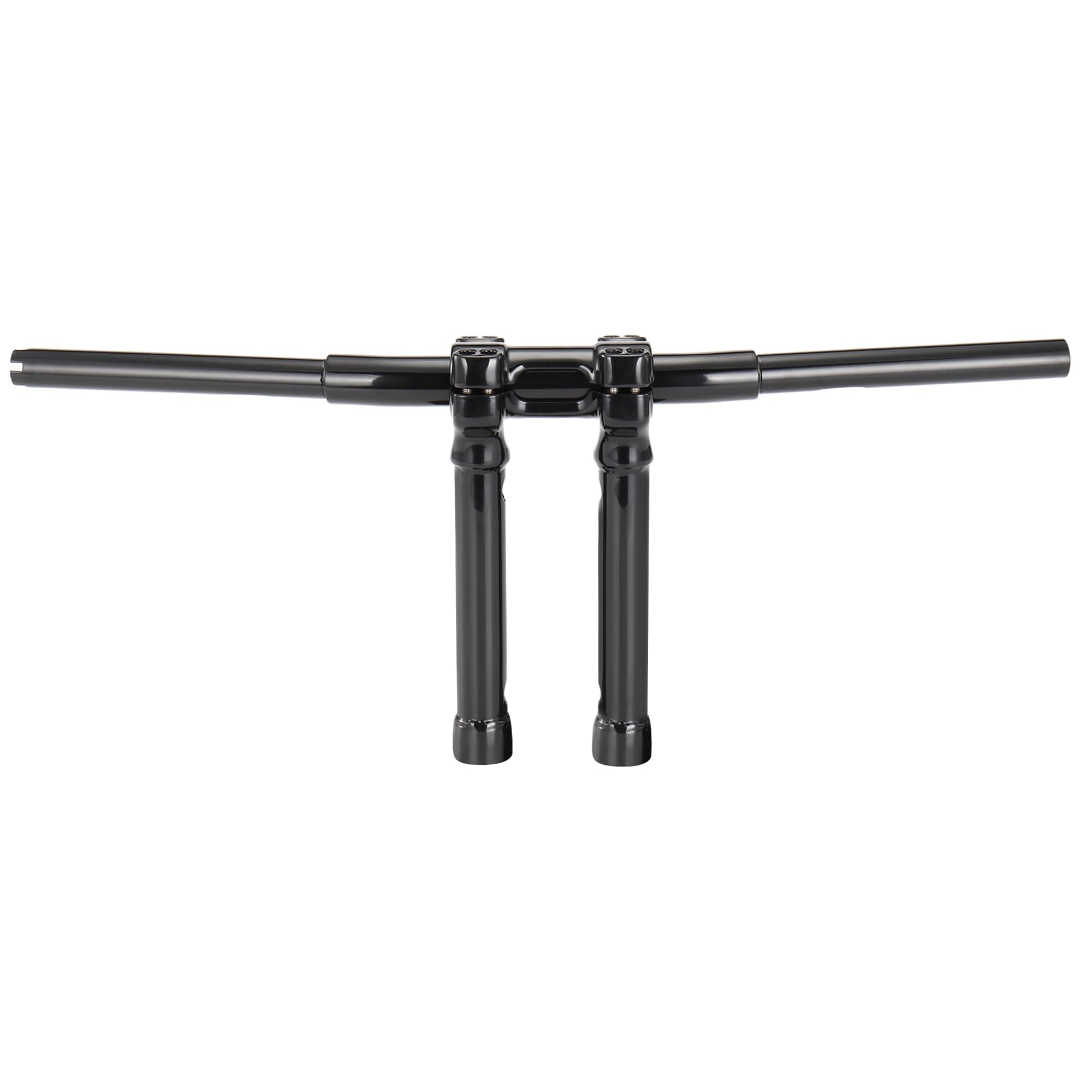 10" Rise 1-1/4" Fat Narrow T Handlebar Compatible with 1996-2017 Harley Sportster Dyna Softail, Black