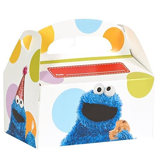 Sesame Street - Cookie Monster Personalized Write-In Empty Favor Boxes (4)