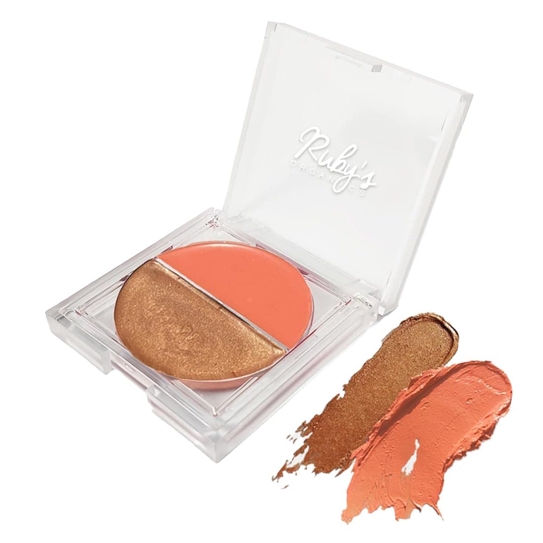 - Cream Blush for Cheeks & Bronzer Duo Palette- Blusher for Face Makeup, Lightweight Flawless All Day Glow, All Skin Types, Natural &Paraben Free (Tan + Bronze) 9g