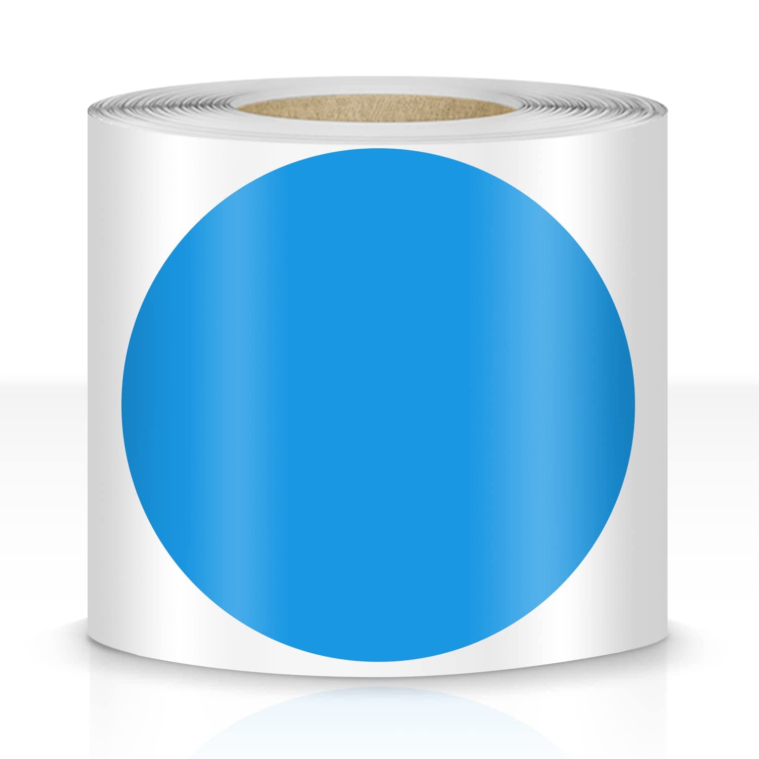 EVQ 200 PCS Dot Shaped Floor Marking Tape 3.5" Vinyl Floor Dot Removable Classroom Line Marker Social Distancing Dot Sticker Blue