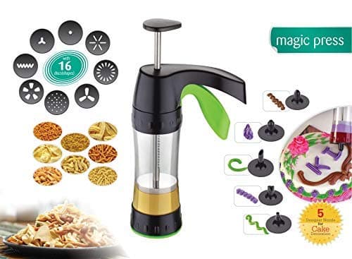 UPPITY Magic Press Snack and Namkeen Maker,Cake Maker(22 Disc for Various Shapes