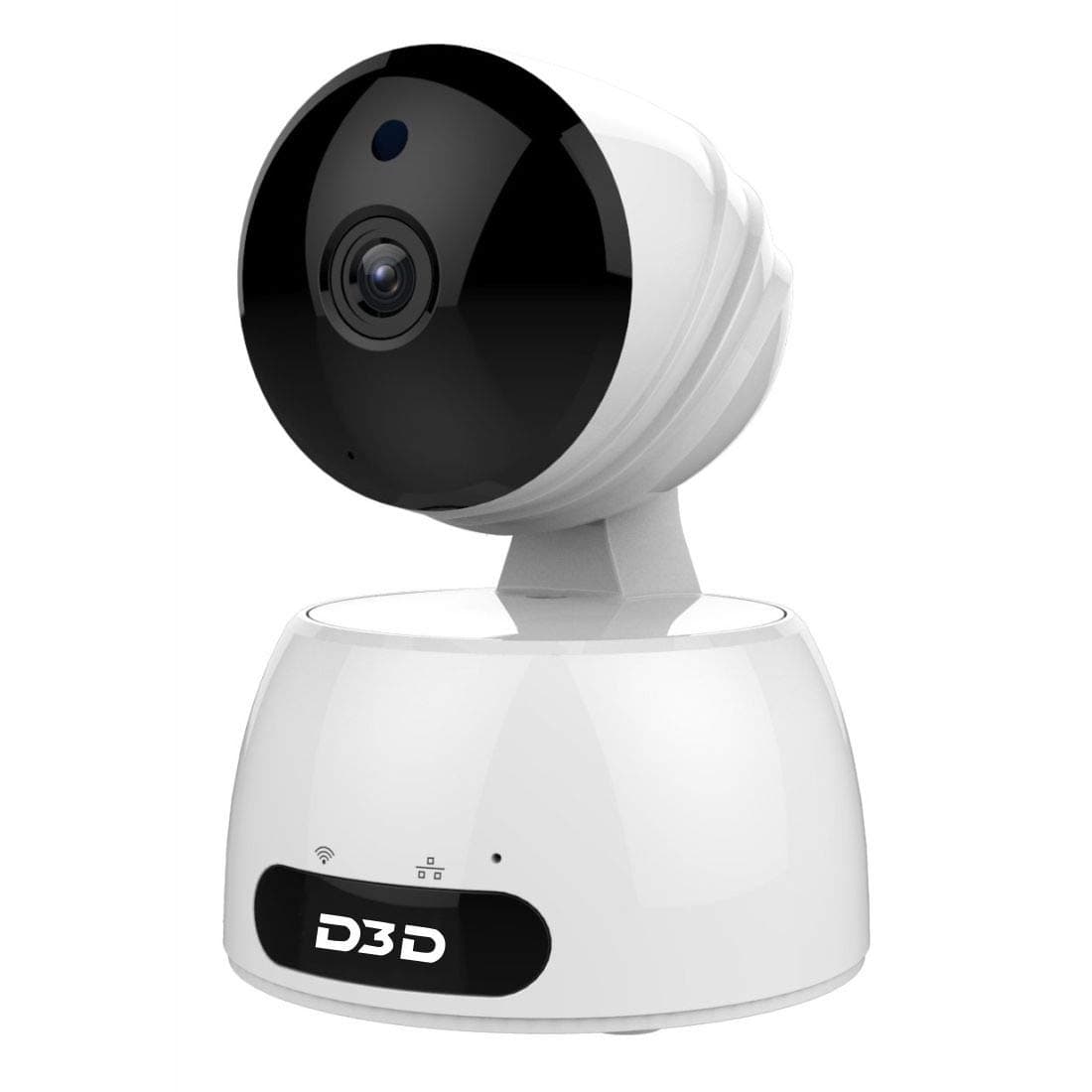 D3D Smart Pan Tilt Home Security WiFi Camera | Wireless Indoor Security 360° 2 0Mp 1080P (Full HD) | Up to 30 Ft Night Vision | Micro SD Card Slot 8X Zoom | Support Fire Gas Door Sensors (829)