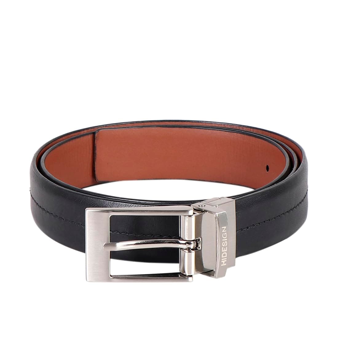 Hidesign Angus Black & Tan Ranch Leather Belt for Men