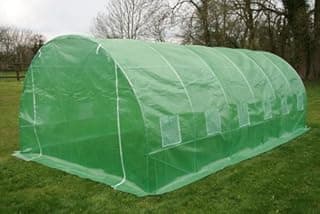 6m x 3m x2m Extra Wide Polytunnel with Galvanised 25mm Diameter Steel Frame Greenhouse Poly tunnel