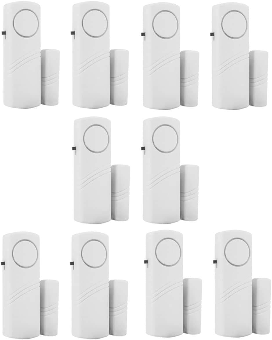 Personal Security Window & Door Alarm Bell | Wireless Sensor Door Window Burglar Alarm | Pack of 10