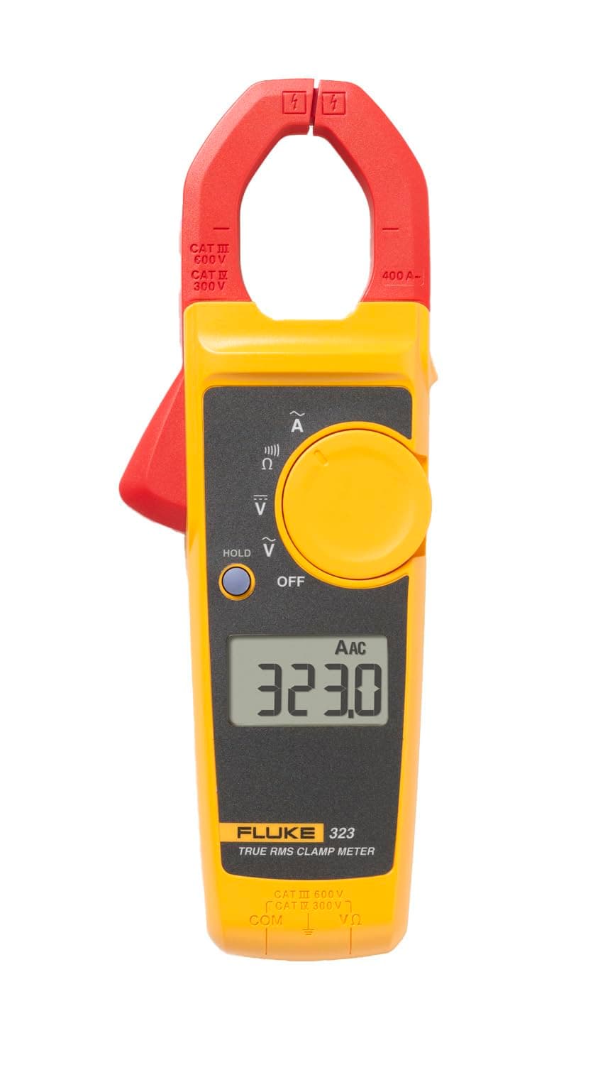 FLUKE FL323 Clamp Meter, Brown, black, red, 8"x3"x2"