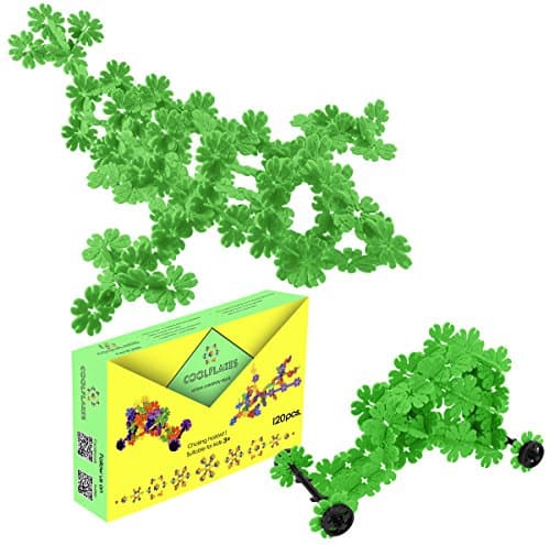 CoolFlakes - Creative and Educational Interlocking Flakes for Boys and Girls (Green) - 120 PCS, Green