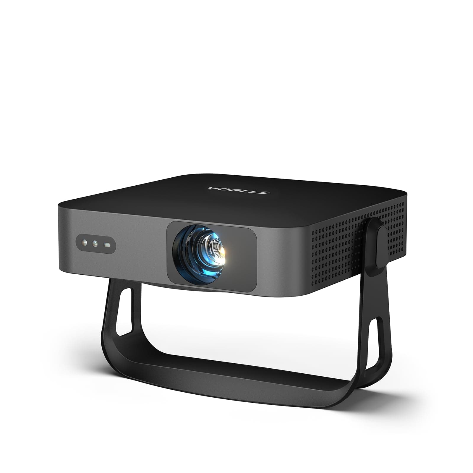 VOPLLS 360° Adjustable Stand & AI Auto Focus: Mini Projector with WiFi and Bluetooth, 550ANSI Native 1080P Portable Outdoor Movie Projector, Car 6D Keystone Home Projector for HDMI/USB/AV/Phone/Laptop