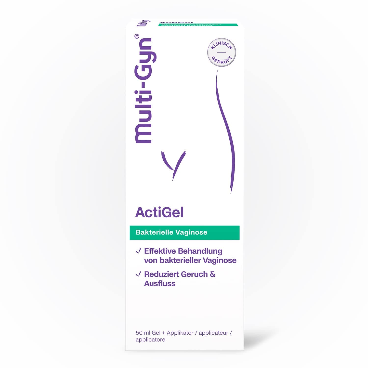 Multi-Gyn ActiGel - Vaginalgel zur effektiven Linderung von Symptomen bei bakterieller Vaginose - 50ml Gel + Applikator