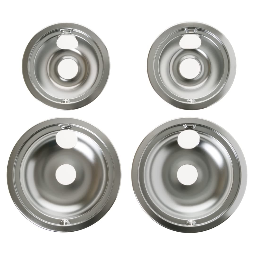 GE Appliances Range/Stove/Oven Drip Pan Set, 4-pack, GE Appliances Manufactured OEM Part,GE68C