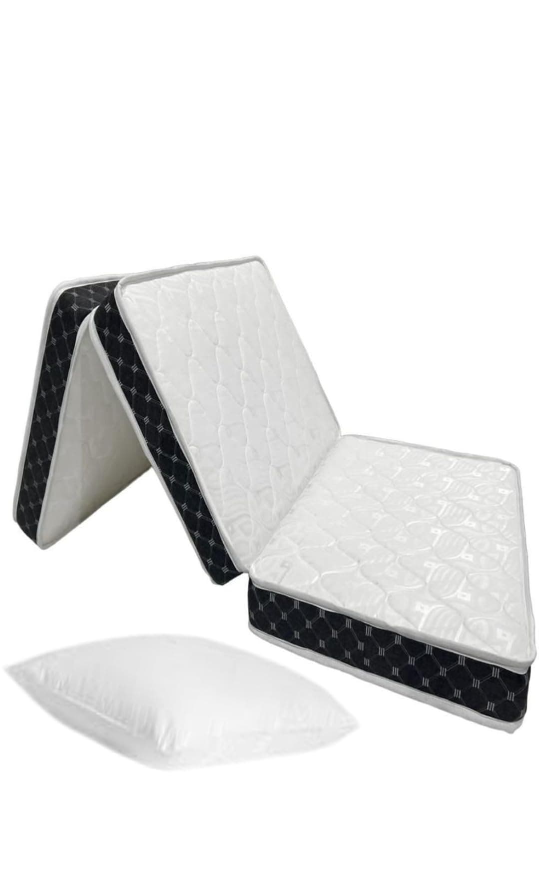 Comfy Orthopedic Tri-Fold Foam 4 inch Single Folding Mattress with Collapsible and Washable CoverMattress, Picnic Mattress, Outdoor Mattress, CampingMattress, Travel and Guest 180X90X10 cm.