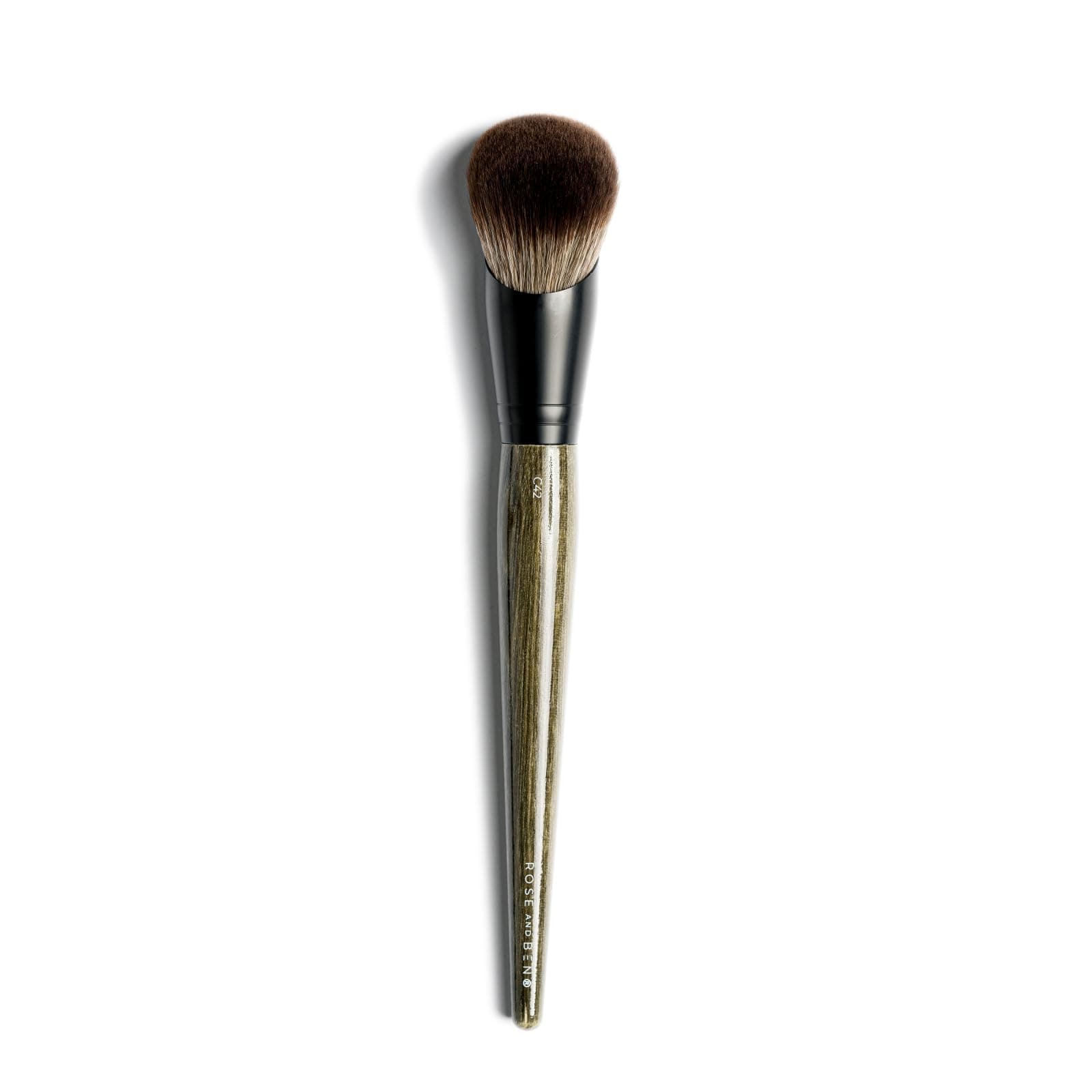 Rose and Ben Beauty Foundation Brush, professional blending brush for liquid and cream makeup, streak-free, buildable coverage, cruelty-free