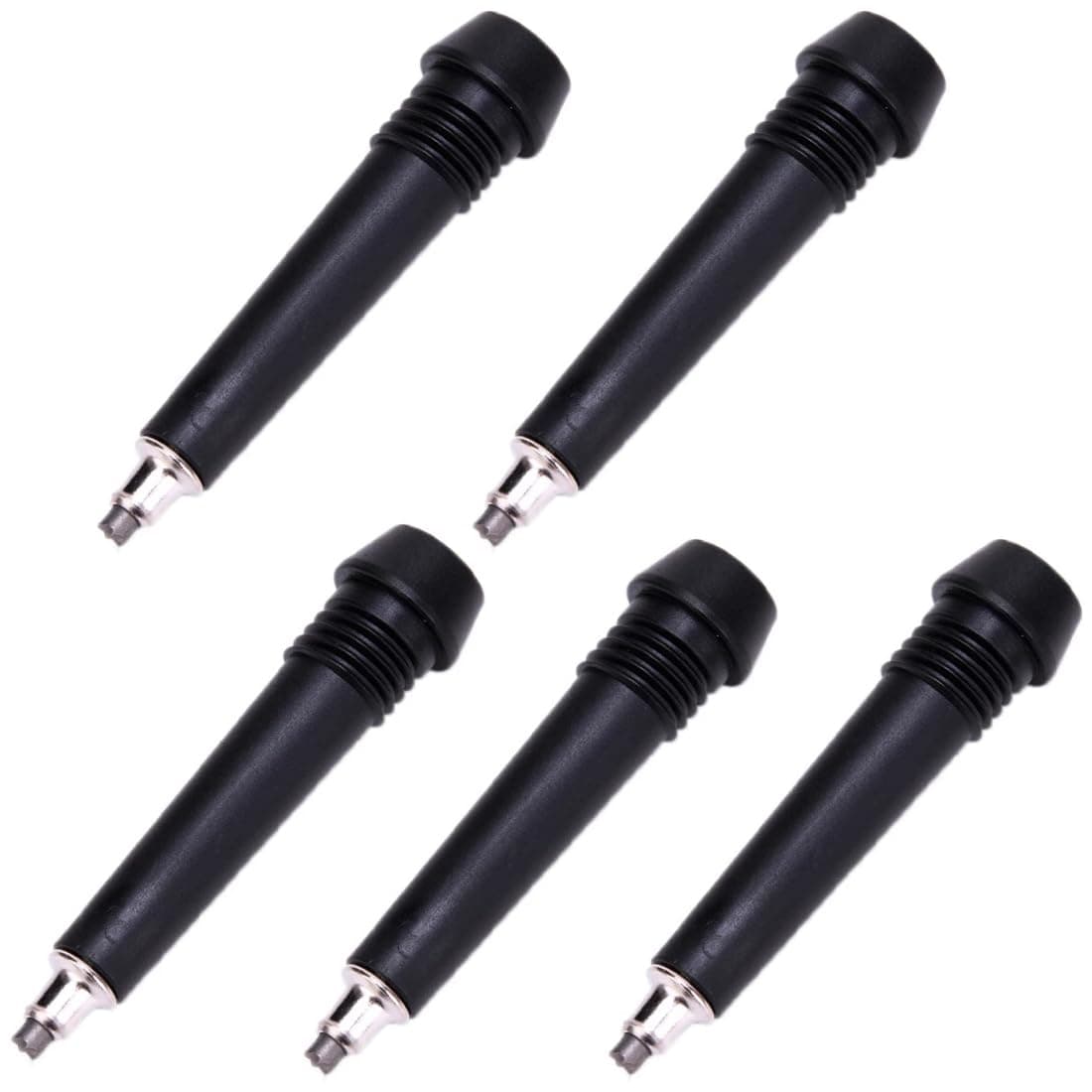 5 Pack Trekking Poles Carbide Tips Replacement Universal Tungsten Steel Rod End Tip for Outdoor Hiking Stick Cane Climbing Walking Pole Gear Worn Repair Accessories
